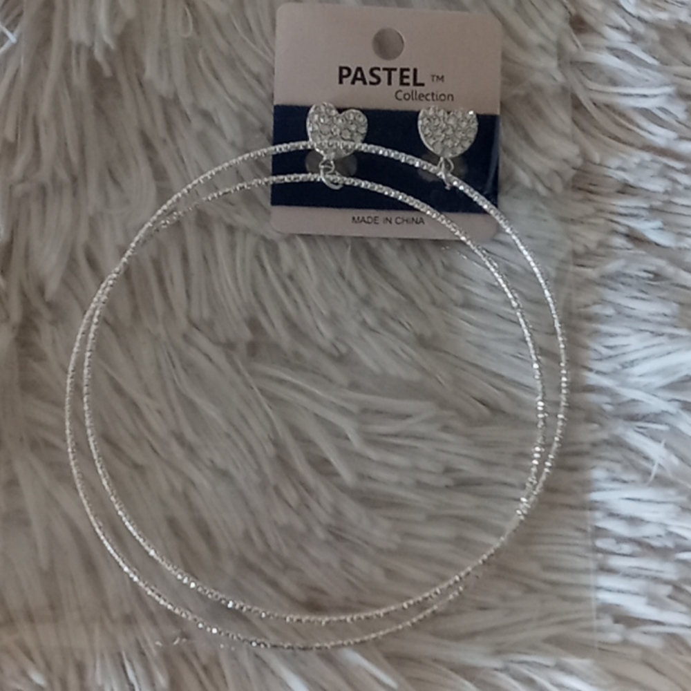 Pastel Collection Clip-ons hearts and hoops